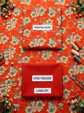 Coral Bloom Floral Linen 2PC Suit