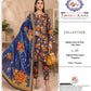 Digital Linen All Over Printed 3-Piece Suit (Navy Blue)