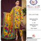 Digital Linen All Over Printed 3-Piece Suit (Mustard Yellow)